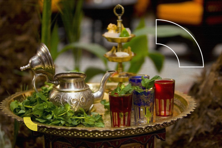 طقم شاي مغربي ل 4 أشخاص